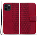 Miniatyrbild 1 av 5: För iPhone 15 Pro Fodral PU Läder Präglat Ställ Plånbok Telefonskal Multicolor Style C