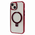 Pikkukuva 3 / 5: Läpinäkyvä TPU+PC suojakuori iPhone 15 Plus -puhelimelle, näkymätön jalusta ja magneettinen puhelinkuori Multicolor Style A