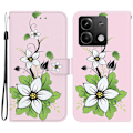 Pikkukuva 1 / 5: Xiaomi Redmi Note 13 5G / Note 13 5G Nahkakotelo Kuvioitu Lompakkokotelo Multicolor Lily