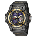 Miniatyrbild 1 av 5: Smael Sportig watch för män Vattentät kronograf Alarmräknare Klocka Casual Presentidéer för män Reloj Hombre 8007 BLACK GOLD