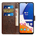 Pikkukuva 2 / 5: Samsung Galaxy S24 FE Kotelo PU Nahkainen Puhelinlompakkokotelo Hihnalla - Harmaa Multicolor Brown