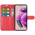 Miniatyrbillede 2 af 5: Til Xiaomi Redmi Note 12S 4G Litchi Tekstur Wallet Telefon Cover Stativ PU Læder Etui Multicolor Style D