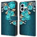Pikkukuva 1 / 5: iPhone 16 Plus -lompakkokotelo magneettilukolla ja 3D-kuviollisella nahkapuhelinkuoressa Multicolor Style O