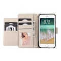 Miniatyrbillede 2 af 5: PU læder tegnebogsetui med 2 stropper til iPhone SE/SE/7/8 4,7 tommer Multicolor Beige