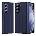 Pikkukuva 2 / 5: Samsung Galaxy Z Fold5 5G -kotelo, jossa on jalusta, ranneke, PC-puhelinkuori ja karkaistu lasikalvo - Harmaa Multicolor Blue