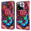 Pikkukuva 1 / 5: Xiaomi 15 Pro -kotelo PU-nahkalompakko puhelinkotelo jalustalla Multicolor Colorful Butterfly