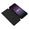 Pikkukuva 2 / 5: Sony Xperia 1 V -puhelimelle tarkoitettu PU-nahkainen suojakotelo jalustalla, hiilikuitukuvioinen korttipidike Multicolor Style A