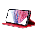 Miniatyrbild 3 av 5: Azns Pu Läder Phone case För Samsung Galaxy A04e 4g, Stativ Magnetic Absorption Flip Cover Red
