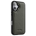 Miniatyrbild 1 av 5: MELKCO Skal för iPhone 16 Plus Äkta Läderklätt PC-Mobilskal - Grön Multicolor Grey