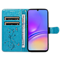 Miniatyrbild 2 av 5: Fodral för Samsung Galaxy A06, blommönstrat PU-läder plånboksfodral Multicolor Style E