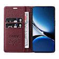 Miniatyrbild 4 av 5: För Xiaomi Redmi Turbo 4 5G/Poco X7 Pro 5G Mobilskal YIKATU Magnetisk Stängning PU Läder Mobilskydd Multicolor Wine Red