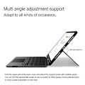 Pikkukuva 5 / 5: iPad Air (2020)/(2022) Nahkakotelo + Kosketuslevyllinen Bluetooth-näppäimistö taustavalolla