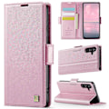Miniatyrbild 2 av 5: För Samsung Galaxy A55 5G Fodral AUTSPACE A11 RFID-blockerande Retro Läder Mobiltelefon Plånboksfodral Multicolor Pink