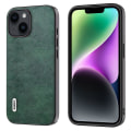 Pikkukuva 1 / 3: IPhone 15 Plus -puhelinkotelo litsirakenteella, pölytiivis PU-nahkapäällysteinen TPU-puhelinkuori Green