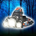 Miniatyrbild 1 av 6: LED-pannlampa (Kraftfull 5000 Lumen) Inkl. uppladdningsbara batterier