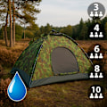 Miniatyrbild 1 av 10: Quick-Up Camouflagetält för 3–8 personer Green Quick-Up Camouflagetält för 3–8 pers