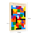 Miniatyrbild 2 av 5: Tetris Pussel 3D Trä, Pusselspel med Färgglada Geometriska Block, Montessori Leksaker för Barn 3 4 5 År, Intelligens Hjärnpussel