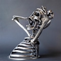Miniatyrbild 5 av 5: Bryt mot reglerna Madness Skelett Byst Skulptur, Bryter Alla R
