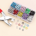 Miniatyrbillede 2 af 5: Trykknapper med værktøj 100 stk 9,5 mm Multifarvet MultiColor