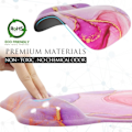Miniatyrbillede 5 af 6: Ergonomisk musemåtte med håndledsstøtte i memoryskum, komfortabel computermusemåtte til bærbar computer, smertelindrende håndledsstøtte lyserød marmor Pink Marble
