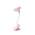 Miniatyrbilde 1 av 5: Skrivebordslampe, 360 graders rotasjon, klips-på-lampe, bærbar leselampe, klemme på skrivebord/bord/køyeseng/skap, hjemmebelysning Pink A