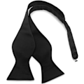 Miniatyrbilde 1 av 6: Archic Black Selvbinder Sløyfer for Menn Selvbinder Sløyfe Ensfarget Tuxedo Bryllup Sløyfer