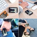 Miniatyrbillede 10 af 11: Kortholder i kulfiber RFID Sort - Julegave One size