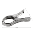 Miniatyrbilde 2 av 5: 12 stk 12 cm store rustfrie stålsolstol håndkleklemmer, strandhåndkleklemmer klesklemmer håndkleklemmer for solsenger, solsenger, bassengstoler, vaskerom Sliver 12cm- 6