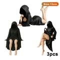 Mystisk Staty Gotisk Död Svart Kappa Drottning Figur Bokhylla M3P M3P