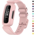 Pikkukuva 1 / 5: Rannekkeet Fitbit Ace 3 -lapsille, silikoniset vedenpitävät rannekorutarvikkeet, urheilukellon rannekkeen vaihto Fitbit Ace 3 -pojille ja -tytöille Light pink Fitbit Ace 3
