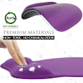 Miniatyrbillede 5 af 6: Ergonomisk musemåtte med håndledsstøtte i memoryskum, komfortabel computermusemåtte til bærbar computer, smertelindrende håndledsstøtte ren lilla Pure Purple