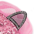 Miniatyrbillede 4 af 4: Piger Drenge Sparkle Sequin Baseball Cap Katteøre Peak Justerbar Solhat Pink