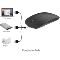 Miniatyrbillede 3 af 5: Genopladelig Bluetooth-mus til MacBook pro/MacBook air/iPad, trådløs mus til bærbar computer/notebook/pc/Chromebook (sort)