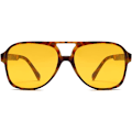 Pikkukuva 2 / 3: Retro polarisoidut aurinkolasit naisille ja miehille, ylidimensionoidut vintage 70-luvun pilottiaurinkolasit, suuri kehys, klassinen kaksoissilta, retrolasit Leopard/Yellow