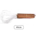 N048 - Sett med 18 rundpinner 60 cm i fineste bambus