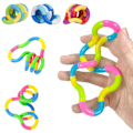 Miniatyrbild 1 av 5: 3-pack Tangle Twist Fidgetleksak / Sensorisk leksak flerfärgad