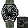 Miniatyrbild 2 av 5: Militär Herrklocka Quartz Svart Urtavla Datum Lyx Sport Armbandsur [LGL] C C