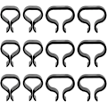 Miniatyrbillede 1 af 5: 12 stk. Havemøbelclips, Antiskrid Havemøbelclips Sorte Justeringsclips Udendørs Have Fastgørelseselementer Segmenterede Forbindelseselementer (4cm, 5,7cm)