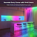 Miniatyrbillede 3 af 7: 3m Batteri LED Strip Lights med Fjernbetjening, 90 LED Lysstrimler Vandtætte, 8 Tilstande, Dæmpbare, Timer, Selvklæbende, Klipbare til Soveværelsesspejl Multicolor