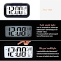 Miniatyrbild 3 av 5: Uppgraderad digital väckarklocka, 4,3\" LED-display med temperatur, bärbar batteridriven väckarklocka för sängbord