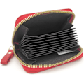 Miniatyrbillede 6 af 6: Kvinde Kreditkort Holder, Lille RFID Blokering Damepung med Rustfrit Stål Lynlås Læder Accordion Pink Punge Etui til Kvinder ID Kompakt 6
