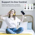 Miniatyrbilde 3 av 5: USB C Adapter 3.5mm Jack med Hurtiglading OTG Adapter, Type C til Aux Splitter Hodetelefon Audio (Hvit)