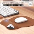 Miniatyrbillede 4 af 6: Ergonomisk musemåtte med håndledsstøtte i memoryskum, komfortabel computermusemåtte til bærbar computer, smertelindrende håndledsstøtte ren brun Pure Brown