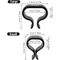 Miniatyrbillede 2 af 5: 12 stk. Havemøbelclips, Antiskrid Havemøbelclips Sorte Justeringsclips Udendørs Have Fastgørelseselementer Segmenterede Forbindelseselementer (4cm, 5,7cm)