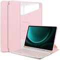 Fodral för Samsung Galaxy Tab S9 FE Plus, med Bluetooth-tangentbord och roterande surfplatteställ Pink