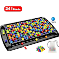 Miniatyrbillede 2 af 2: Regnbue Bold Matchende Legetøj Farverigt Sjovt Puslespil Skakbræt Spil Med 408 stk Farvede Perler Intelligent Hjerne Spil Uddannelsesmæssigt Legetøj 241 Beads