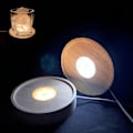 Miniatyrbillede 2 af 5: Rundformet display piedestal LED-lys display base krystal træ belysningsbase