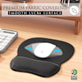 Miniatyrbilde 2 av 6: Ergonomisk musematte med håndleddsstøtte i minneskum, komfortabel datamusematte for bærbar PC, smertelindrende håndleddsstøtte svart Black