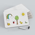 Miniatyrbilde 5 av 7: Mini whiteboard, 8,2x11,8 tommer dobbeltsidig mini whiteboard med penner og viskelær, holdbare bærbare whiteboards 1pc