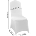 Miniatyrbild 2 av 5: 10-pack vita stolsöverdrag matstolsöverdrag spandex stolsöverdrag - Universal stolsöverdrag överdrag för bröllop
